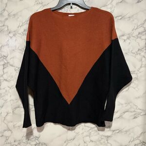 NEW Northern Angel by Anthropology Crewneck Sweater - Black and Rust M